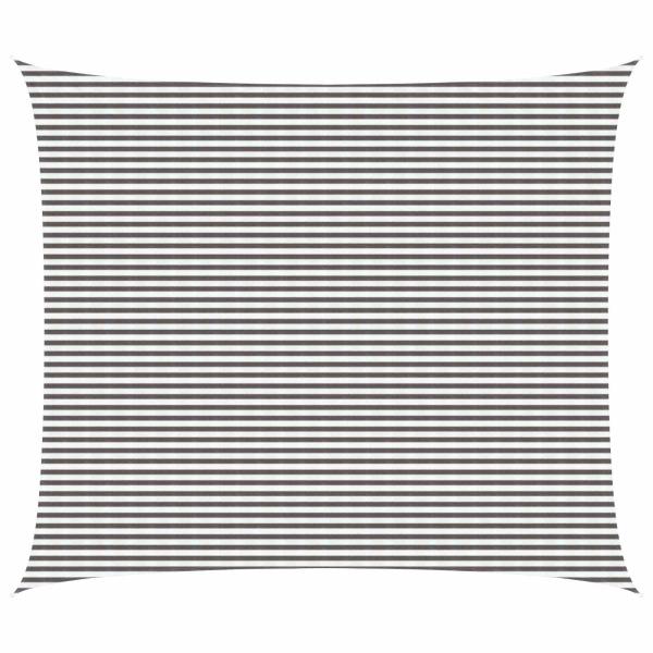 ARDEBO.de - Sonnensegel 6 x 8 m HDPE Rechteckig Hellgrau und Weiß