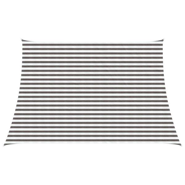 ARDEBO.de - Sonnensegel 3 / 4 x 3 m HDPE Rechteckig Hellgrau und Weiß
