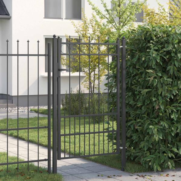 ARDEBO.de - Zauntor HORST Stahl Schwarz Abschließbar