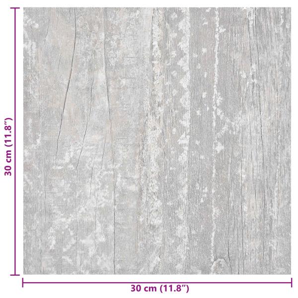 Selbstklebende Bodenplanken Grau 30,5 x 30,5 cm 20 stk. PVC