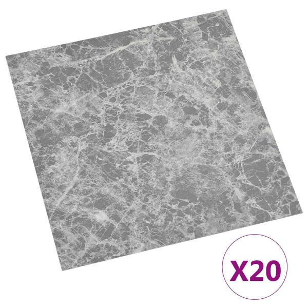 Selbstklebende Bodenplanken Grau und Weiß 30,5 x 30,5 cm