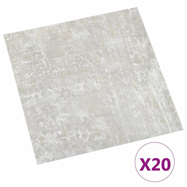 Selbstklebende Bodenplanken Hellgrau 30,5 x 30,5 cm 20 stk. PVC