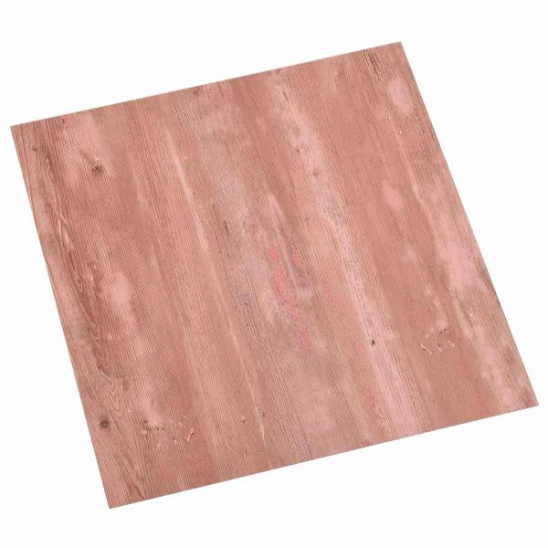 ARDEBO.de - Selbstklebende Bodenplanken Rot 30,5 x 30,5 cm 20 Stk. PVC