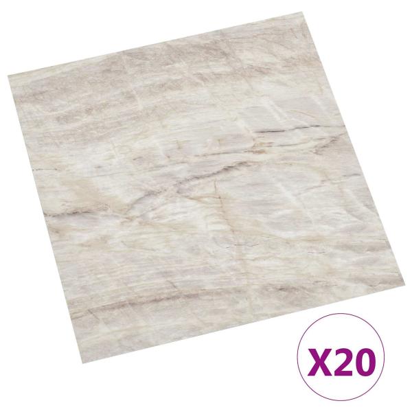 Selbstklebende Bodenplanken Beige 30,5 x 30,5 cm 20 Stk. PVC