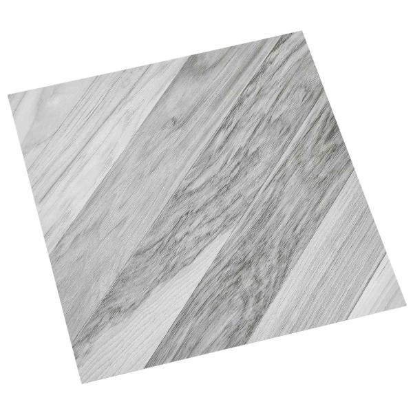 ARDEBO.de - Selbstklebende Bodenplanken Grau gestreift 30,5 x 30,5 cm