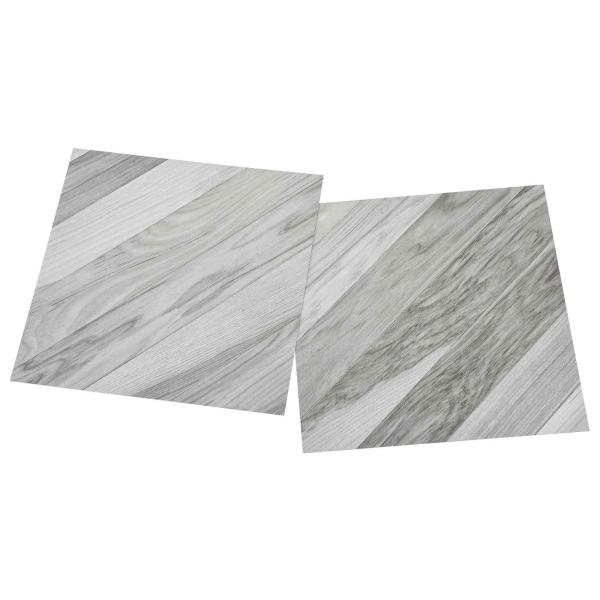 Selbstklebende Bodenplanken Grau gestreift 30,5 x 30,5 cm