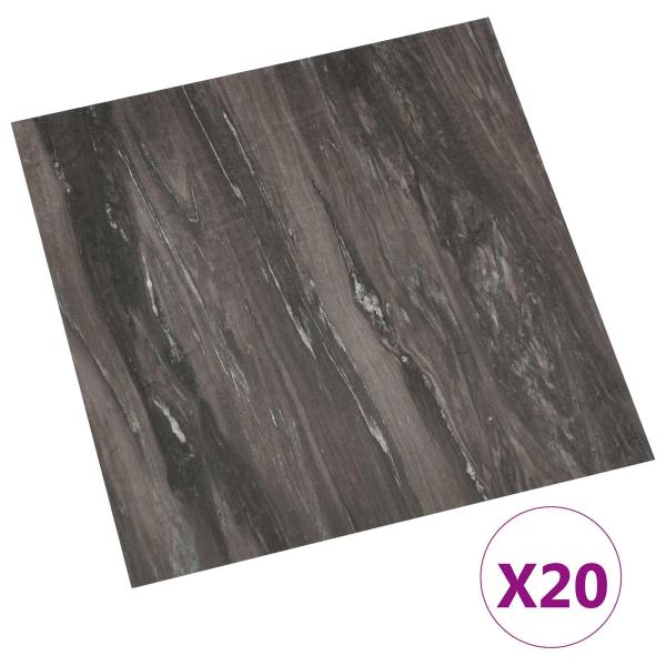 Selbstklebende Bodenplanken Dunkelgrau 30,5 x 30,5 cm 20 stk.