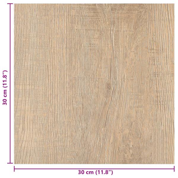 Selbstklebende Bodenplanken Dunkelbraun und Grau 30,5 x 30,5 cm