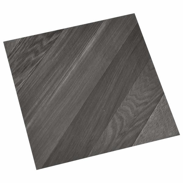 ARDEBO.de - Selbstklebende Bodenplanken Gestreift Grau 30,5 x 30,5 cm