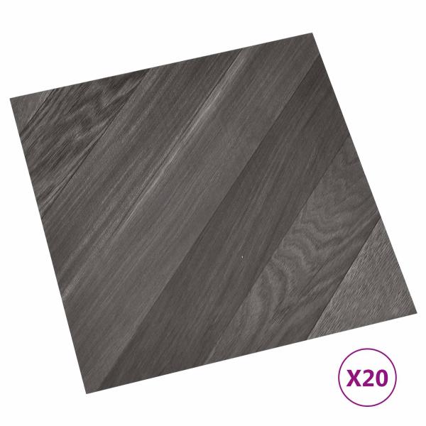 Selbstklebende Bodenplanken Gestreift Grau 30,5 x 30,5 cm