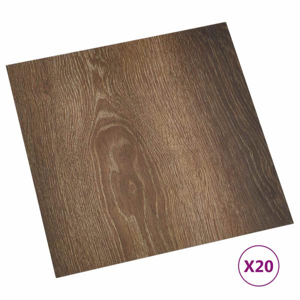 Selbstklebende Bodenplanken Braun und Schwarz 30,5 x 30,5 cm