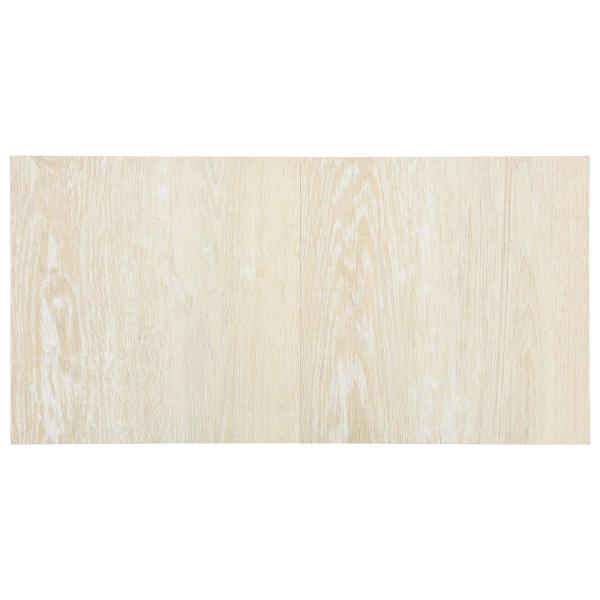 Selbstklebende Bodenplanken Weiß und Beige 30,5 x 30,5 cm