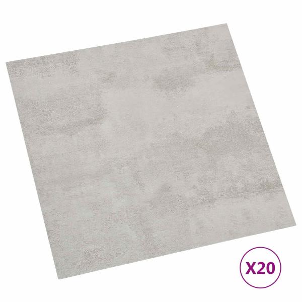 Selbstklebende Bodenplanken Weiß und Grau 30,5 x 30,5 cm