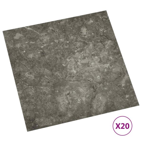 Selbstklebende Bodenplanken Schwarz und Grau 30,5 x 30,5 cm