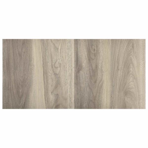 Selbstklebende Bodenplanken Schwarz und Holz 30,5 x 30,5 cm