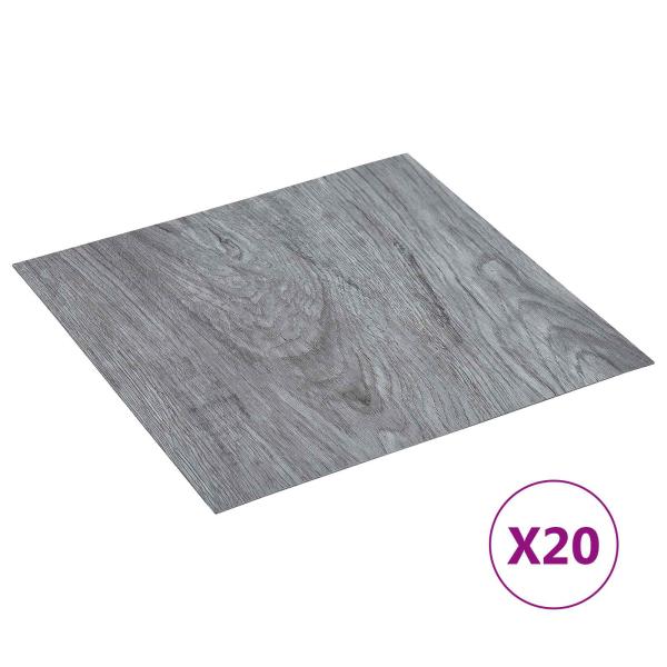Selbstklebende Bodenplanken Braun und Anthrazit 30,5 x 30,5 cm