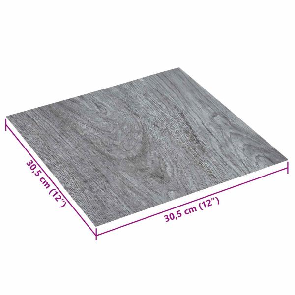 Selbstklebende Bodenplanken Braun und Anthrazit 30,5 x 30,5 cm