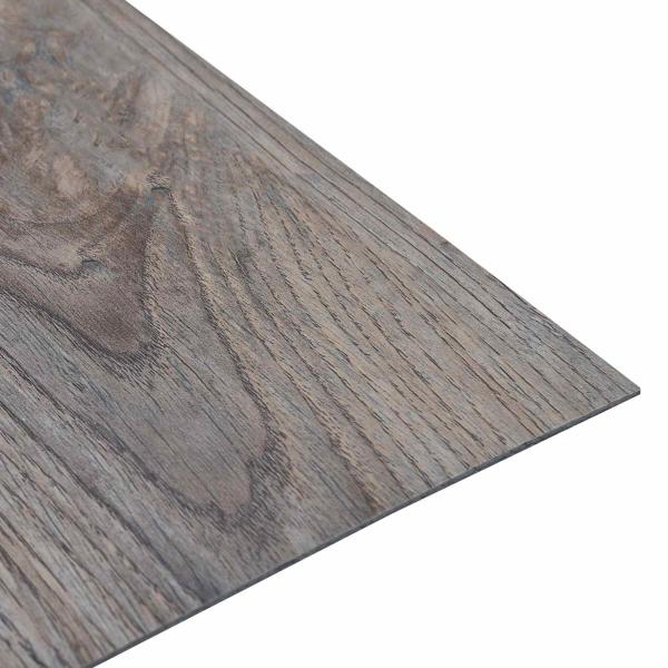 Selbstklebende Bodenplanken Hellbraun und Schwarz