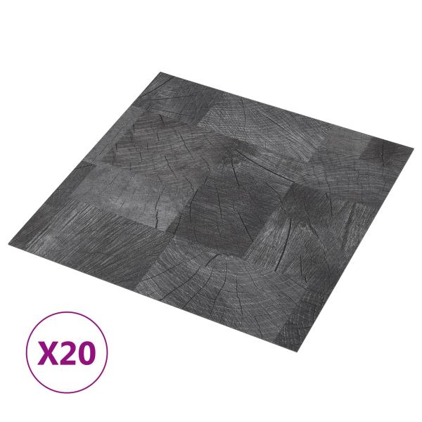 Selbstklebende Bodenplanken Holzstruktur Grau 30,5 x 30,5 cm