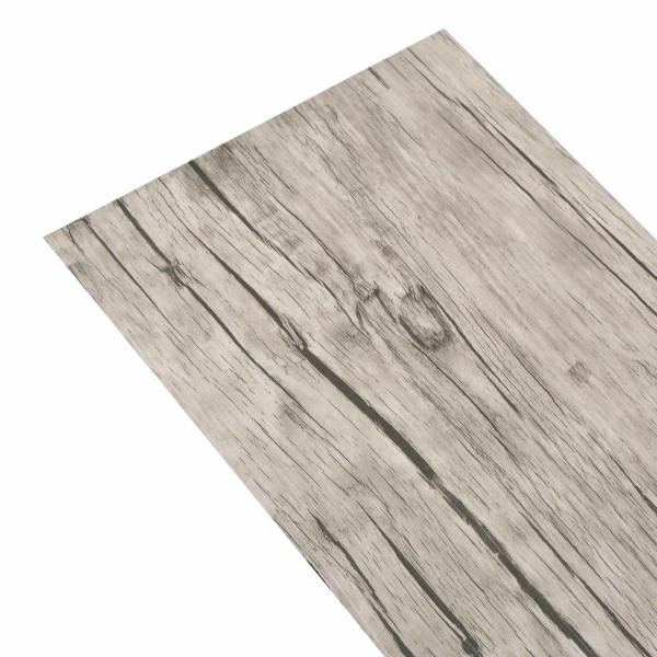 Selbstklebende PVC-Bodenplanken Gewaschenes Eichenholz