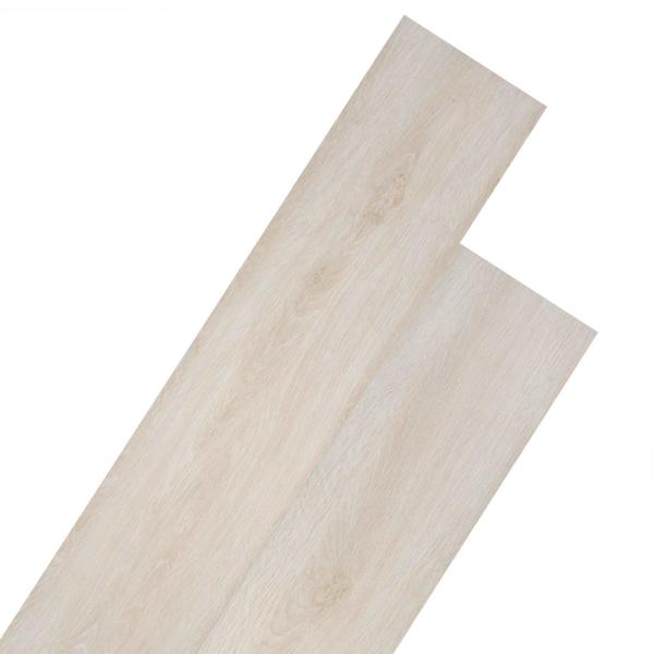 ARDEBO.de - Selbstklebende PVC-Bodenplanken Eiche Klassik Weiß 30,5 x 61 cm