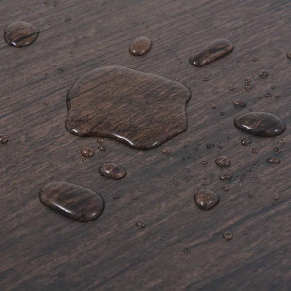 Selbstklebende PVC-Bodenplanken Dunkelbraun 30,5 x 61 cm