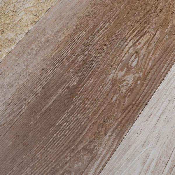 Selbstklebende PVC-Bodenplanken Gewaschenes Holz 30,5 x 61 cm