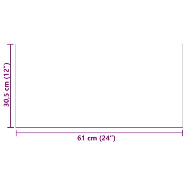 Selbstklebende PVC-Bodenplanken Mattes Holz Braun 30,5 x 61 cm