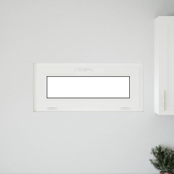Kellerfenster RISOR 90 x 40 cm PVC und klares, glattes Glas