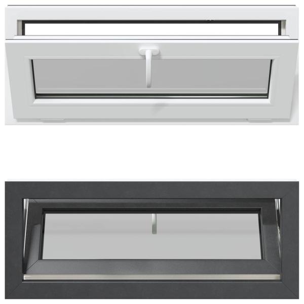 Kellerfenster RISOR 110 x 40 cm PVC und klares, glattes Glas