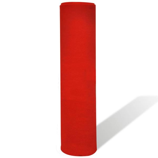 Teppich Rot 1 x 10 m Polyester
