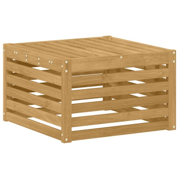 Outdoor-Fußhocker Massivholz Akazie Weiß gewaschen