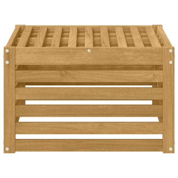 Outdoor-Fußhocker Massivholz Akazie Weiß gewaschen