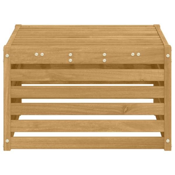 Outdoor-Fußhocker Massivholz Akazie Weiß gewaschen