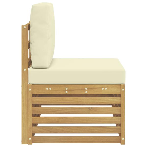 Ecksofa-Einheiten für draußen Weiß und Creme 91 x 63 x 73 cm