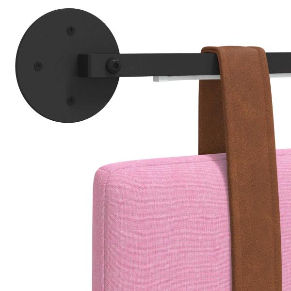 Hängendes Kopfteil Mit LED Licht Rosa Antikes PU