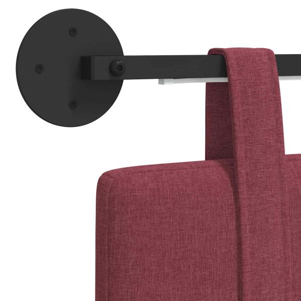 Hängendes Kopfteil Mit LED Licht Weinrot Stoff