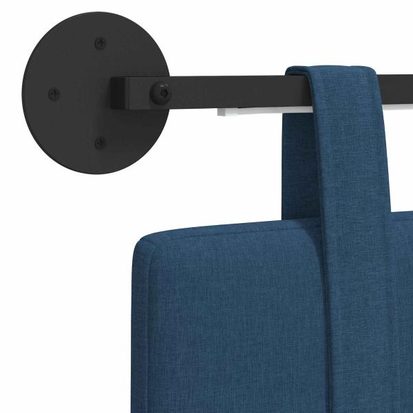 Hängendes Kopfteil Mit LED Licht Blau Stoff