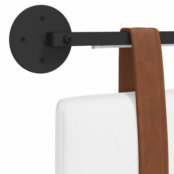 Hängendes Kopfteil Mit LED Licht Weiß Antikes PU