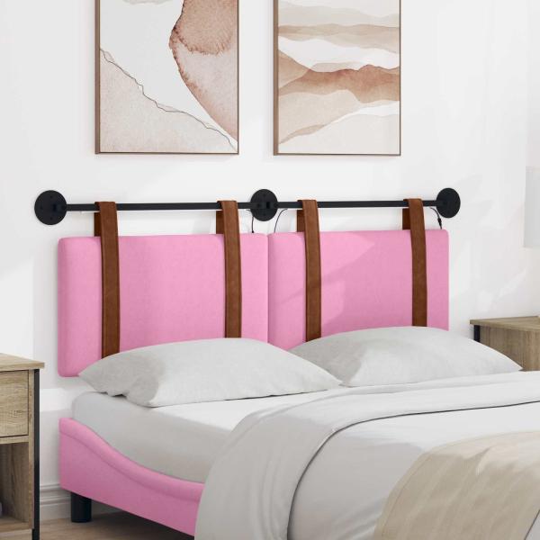 ARDEBO.de - Hängendes Kopfteil Mit LED Licht Rosa Antikes PU