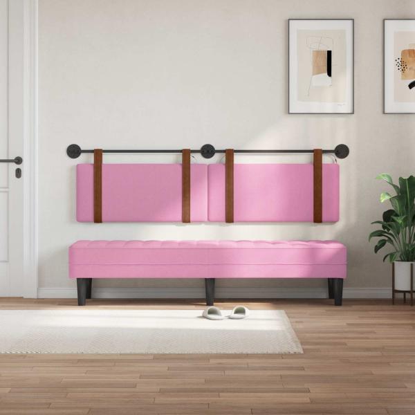 Hängendes Kopfteil Mit LED Licht Rosa Antikes PU