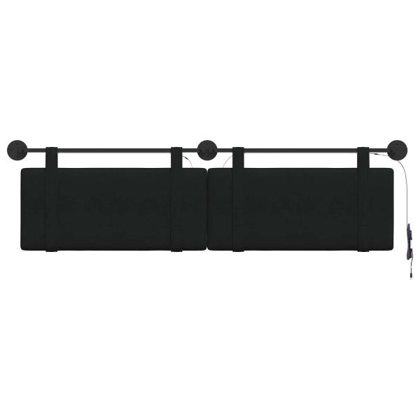 Hängendes Kopfteil Mit LED Licht Schwarz Stoff