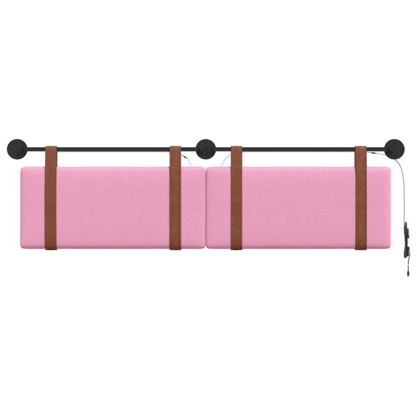 Hängendes Kopfteil Mit LED Licht Rosa Antikes PU