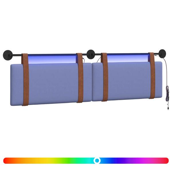 Hängendes Kopfteil Mit LED Licht Jeans blau Antikes PU