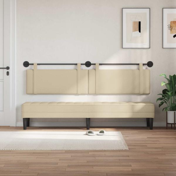 Hängendes Kopfteil Mit LED Licht Creme Stoff