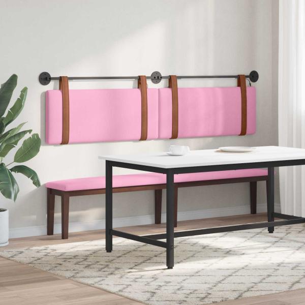 Hängendes Kopfteil Mit LED Licht Rosa Antikes PU