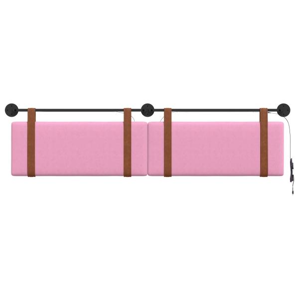 Hängendes Kopfteil Mit LED Licht Rosa Antikes PU