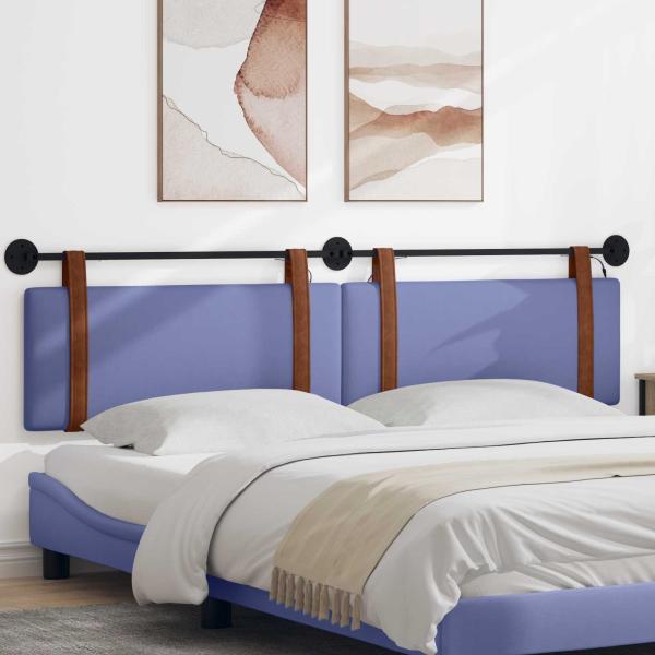 ARDEBO.de - Hängendes Kopfteil Mit LED Licht Jeans blau Antikes PU