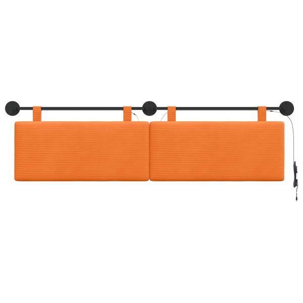 Hängendes Kopfteil Mit LED Licht Orange Cordstoff