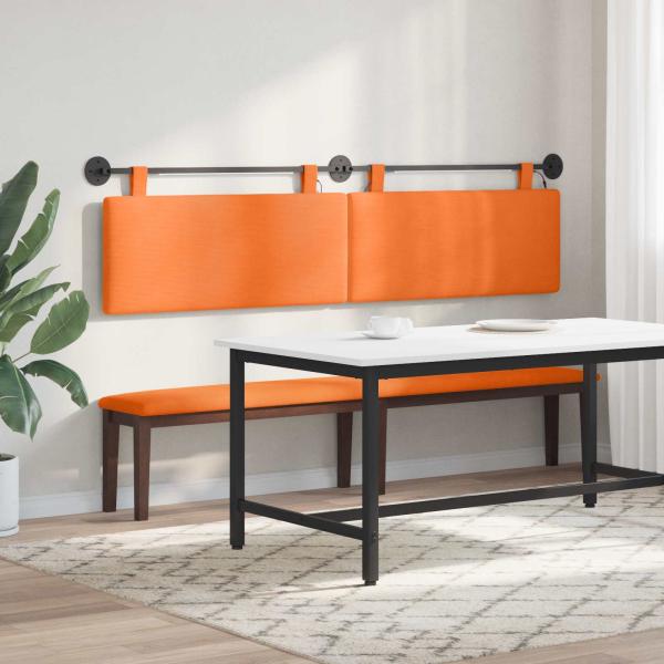 Hängendes Kopfteil Mit LED Licht Orange Cordstoff